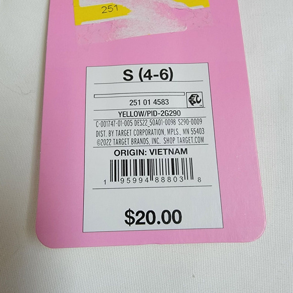 NWT Stoney Clover Lane x Target Yellow Palm Trees Swim Top Size S (4-6) - Picture 7 of 9